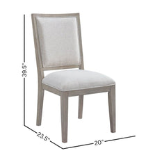 Gray Upholstered Dining Chair Set of 2 for Kitchen or Formal Dining Table Use
