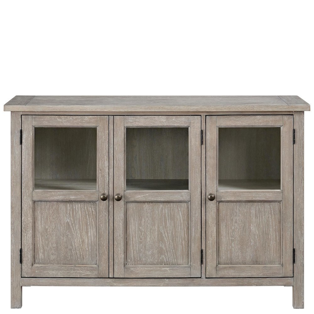 Gray Buffet Cabinet with Storage – Wood Kitchen Sideboard Cabinet