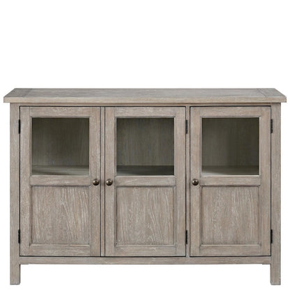 Gray Buffet Cabinet with Storage – Wood Kitchen Sideboard Cabinet
