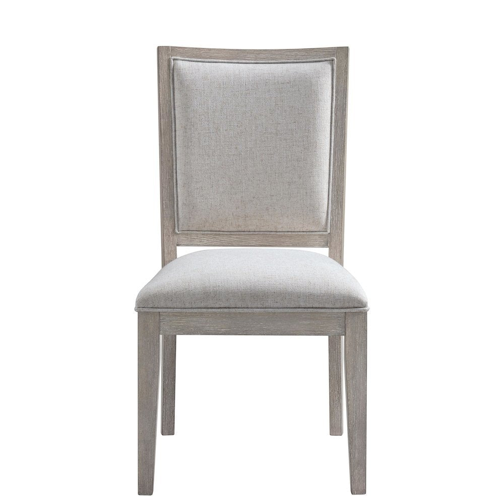 Gray Upholstered Dining Chair Set of 2 for Kitchen or Formal Dining Table Use