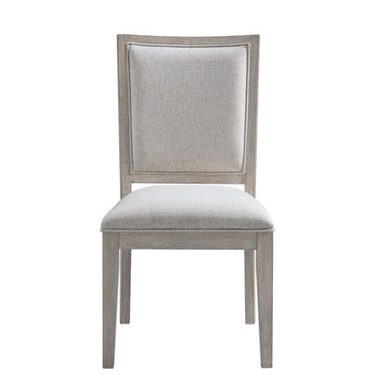 Gray Upholstered Dining Chair Set of 2 for Kitchen or Formal Dining Table Use