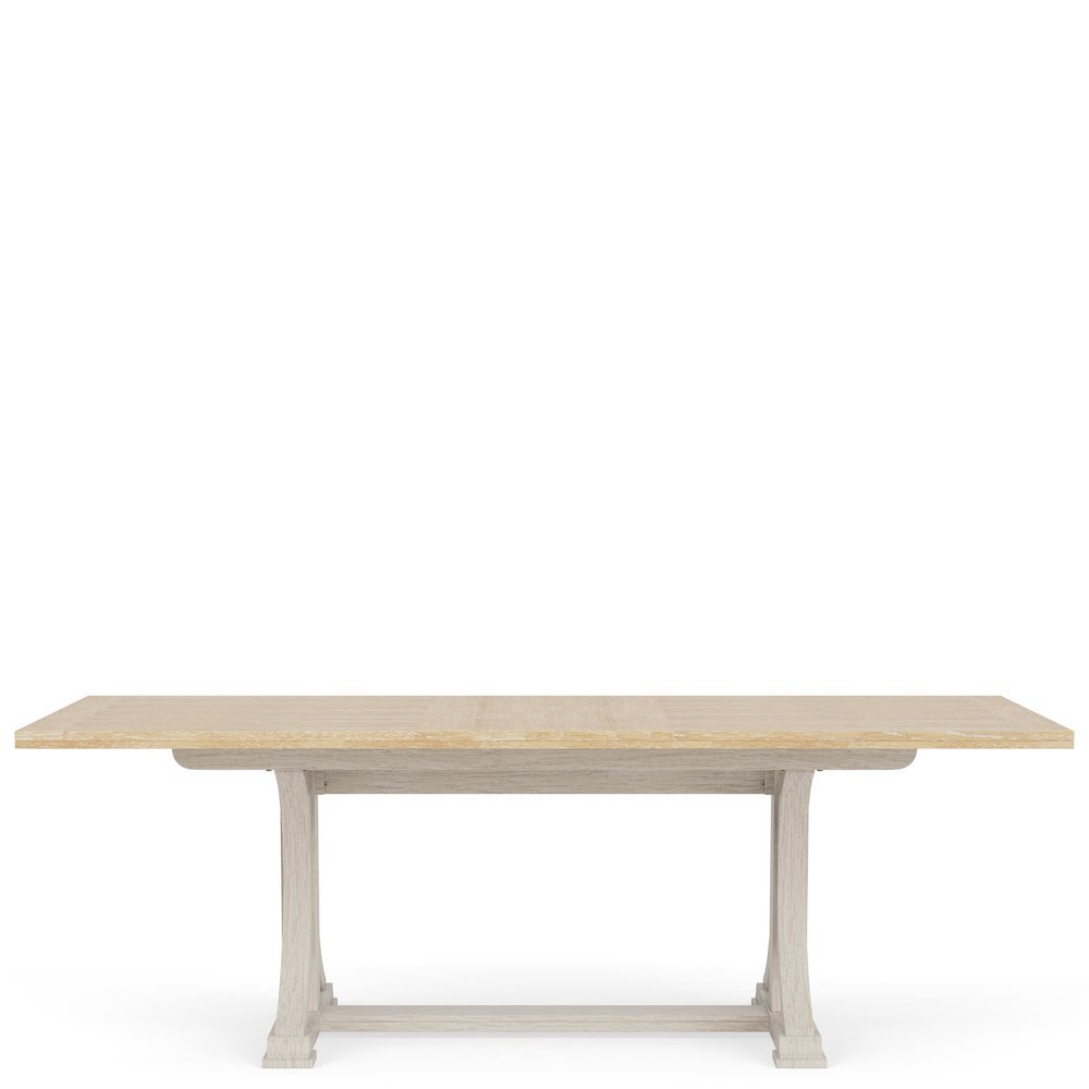 Beige Extendable Dining Table for 6, Rectangle 6 Seater Dining Table