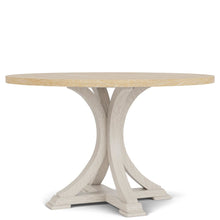 Beige Round Wood Dining Table, 48 Inch Round Table for 4 in Farmhouse Style