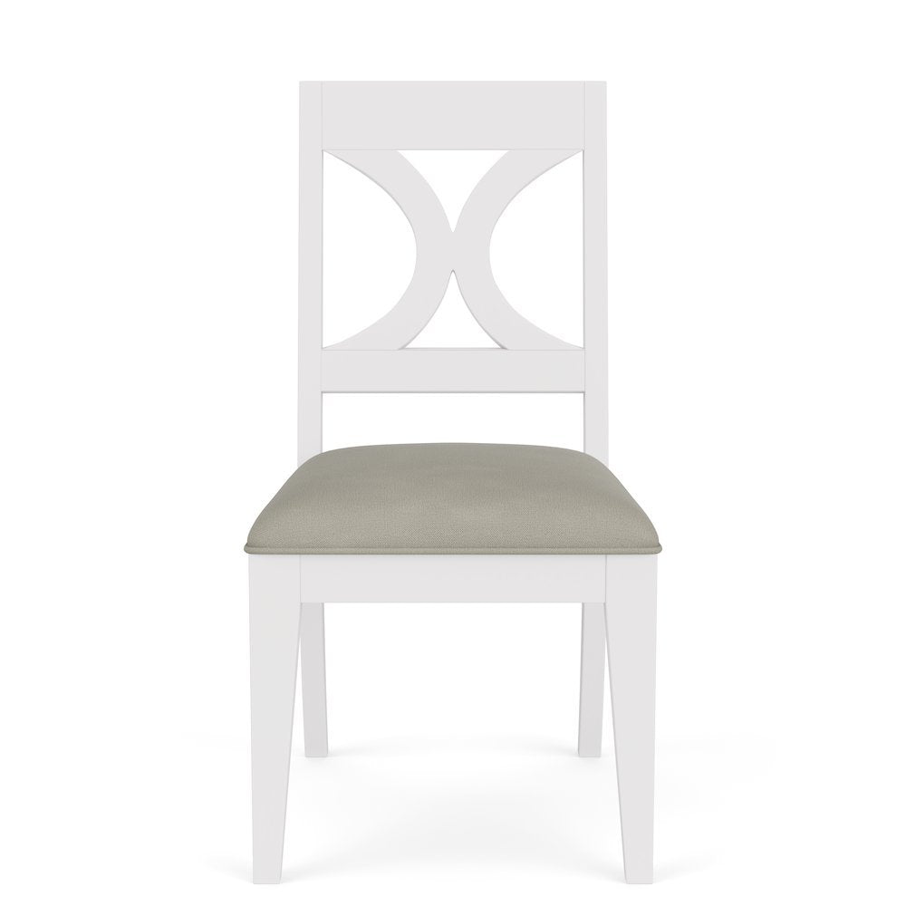 White Wooden Dining Chair with XBack – Bistro Wood Chair for Kitchen, Set of 2
