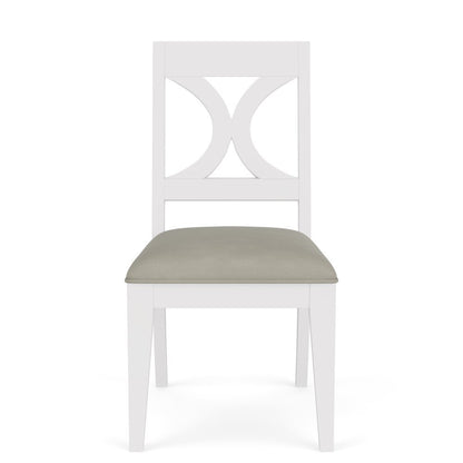 White Wooden Dining Chair with XBack – Bistro Wood Chair for Kitchen, Set of 2