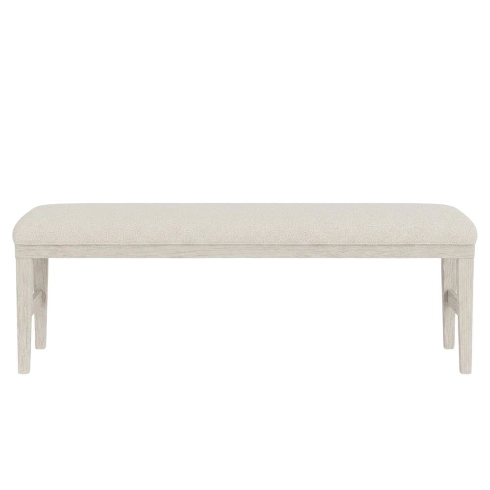 Beige Upholstered Dining Bench – Wood Bed Bench for Bedroom or Hallway