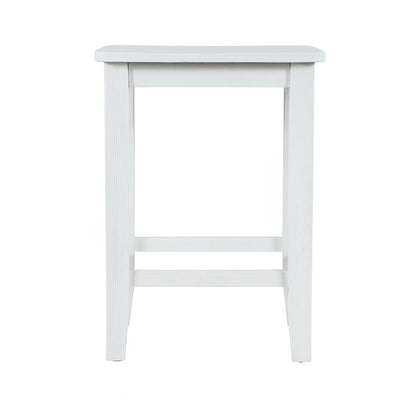 Eastern Tides Coastal Wire-Brushed Wood Backless Counter Barstool (Set of 2)