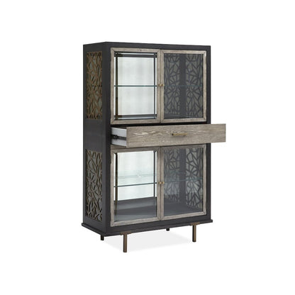 Ryker Nocturn Black And Coventry Grey Display Cabinet