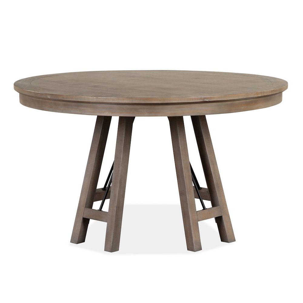 Paxton Place Dovetail Grey 52" Round Dining Table