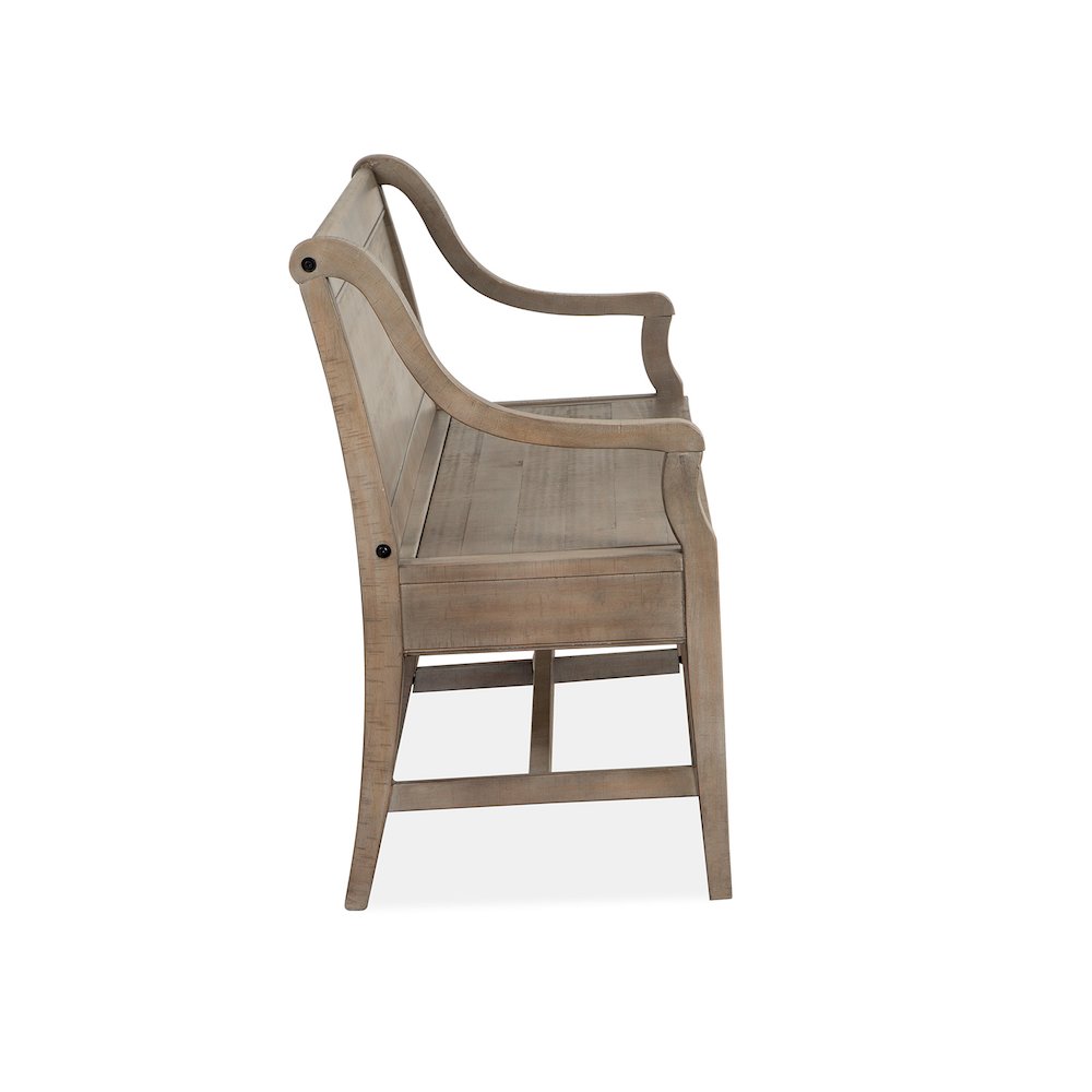 Paxton Place Dovetail Grey Bench