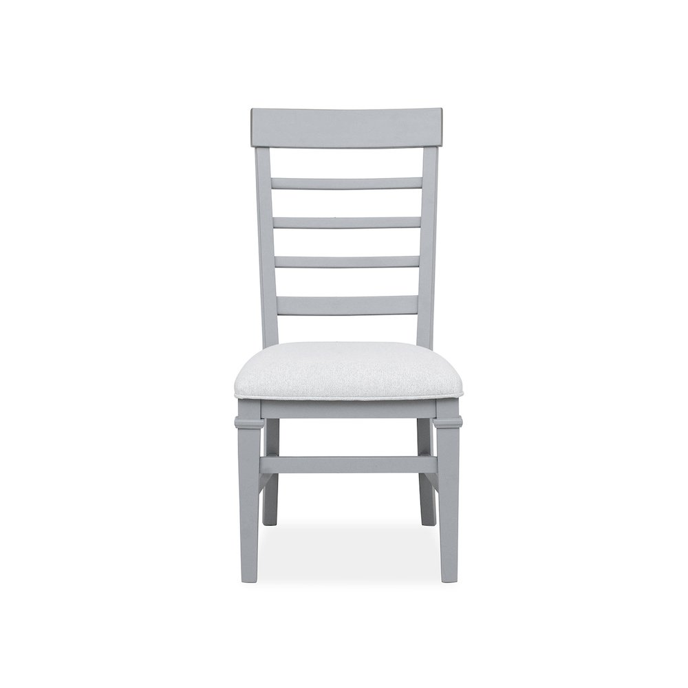 Charleston Harbor Gray Grey Upholstered Side Chair Two Pack