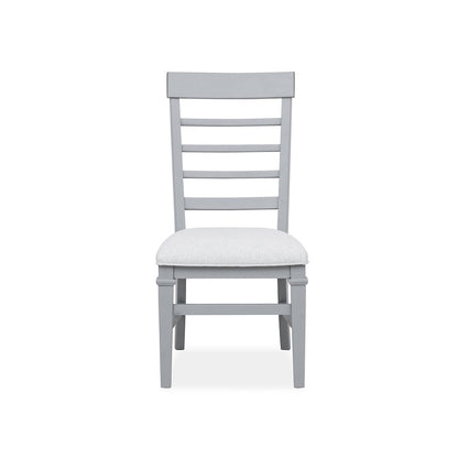 Charleston Harbor Gray Grey Upholstered Side Chair Two Pack