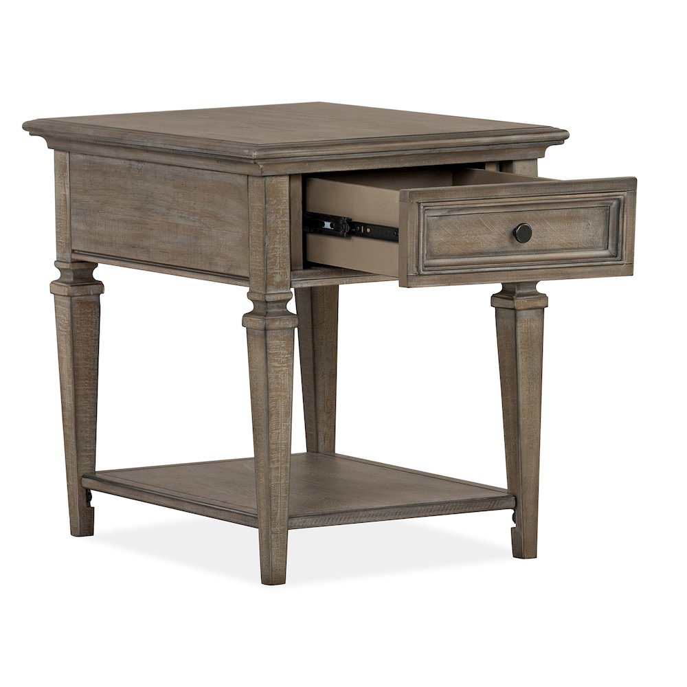 Lancaster Dovetail Grey Rectangular End Table
