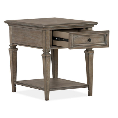 Lancaster Dovetail Grey Rectangular End Table