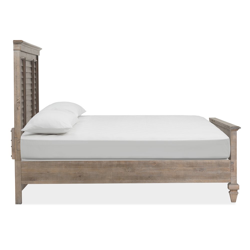 Lancaster Dovetail Grey King Shutter Panel Bed