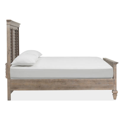 Lancaster Dovetail Grey King Shutter Panel Bed