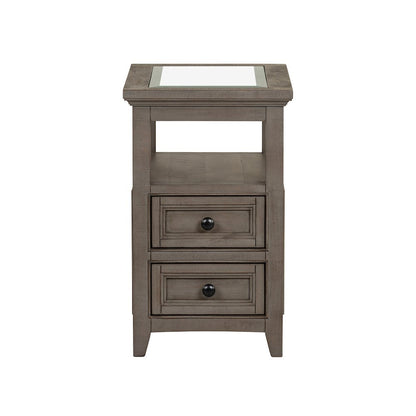 Paxton Place Dovetail Grey Chairside End Table