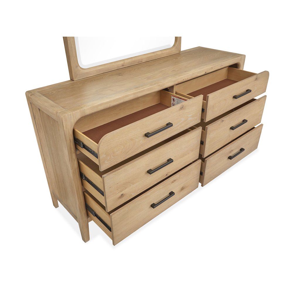 Somerset Butternut Double Drawer Dresser