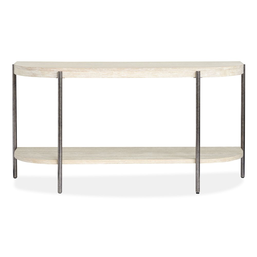 Jennings Edgecomb Grey And Weathered Antique Nickel Demilune Sofa Table