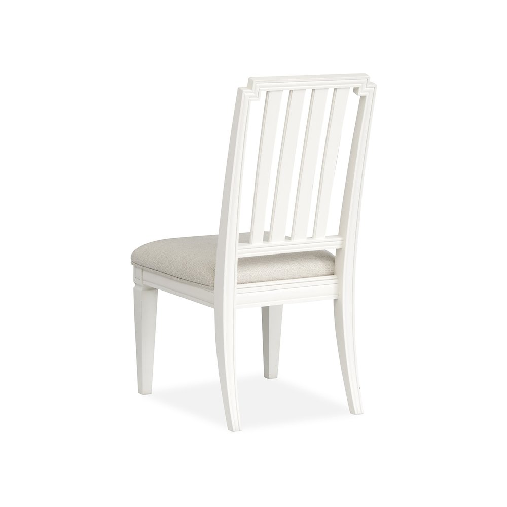 Willowbrook Egg Shell White Upholstered Side Chair Two Pack