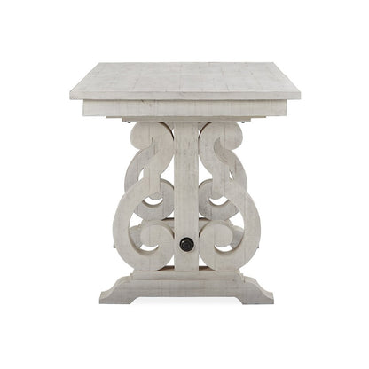 Alabaster And Toasted Nutmeg Extendable Rectangular Counter Height Dining Table