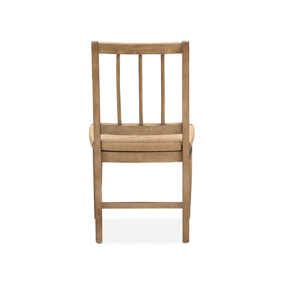 Lindon Belgian Wheat Paper Cord Side Chair Two Pack