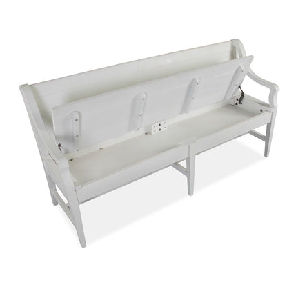 Heron Cove Chalk White And Dovetail Grey Bench