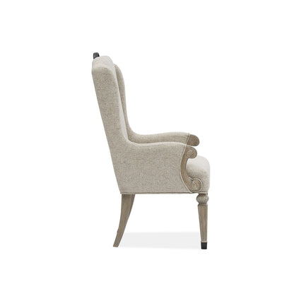 Marisol Fawn Upholstered Host Chair Two Pack