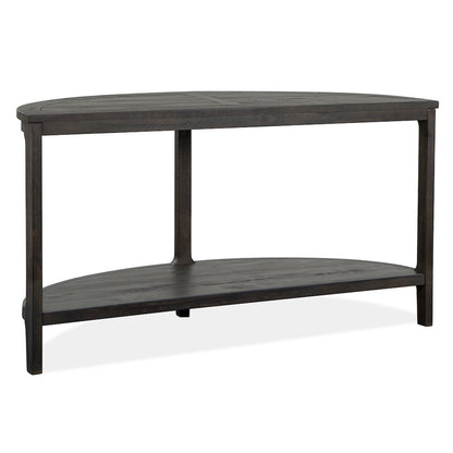 Boswell Peppercorn Demilune Sofa Table