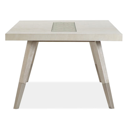 Lenox Warm Silver And Acadia White Extendable Rectangular Dining Table
