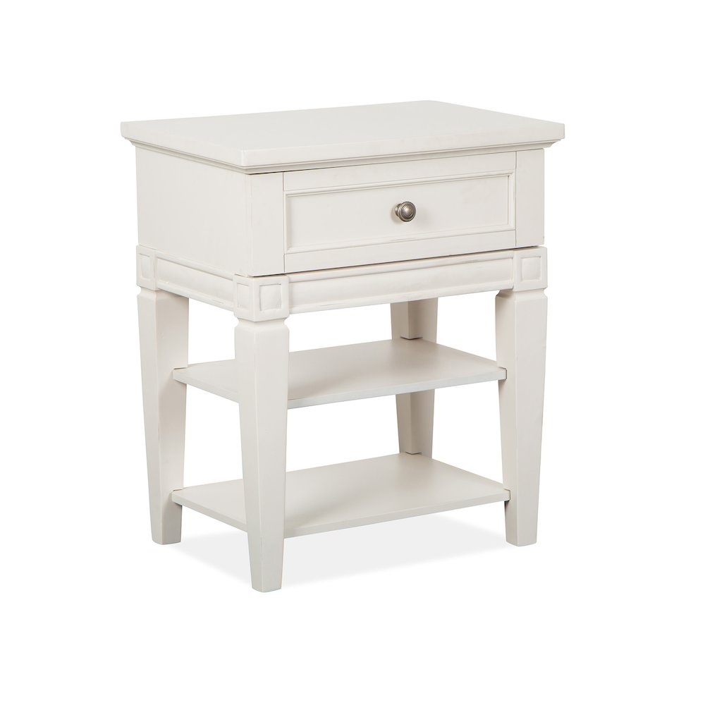 Willowbrook Egg Shell White With Slight Rub Through Open Nightstand