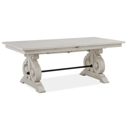 Bronwyn Alabaster And Toasted Nutmeg Extendable Rectangular Dining Table