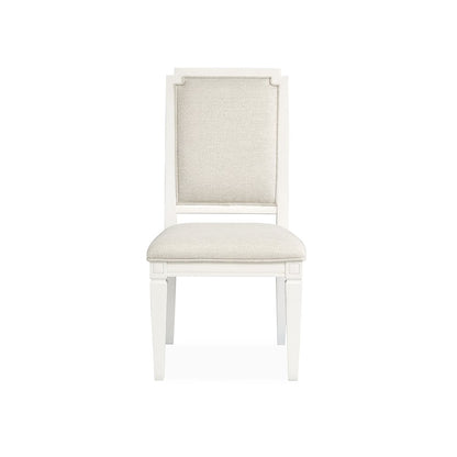 Willowbrook Egg Shell White Upholstered Side Chair Two Pack