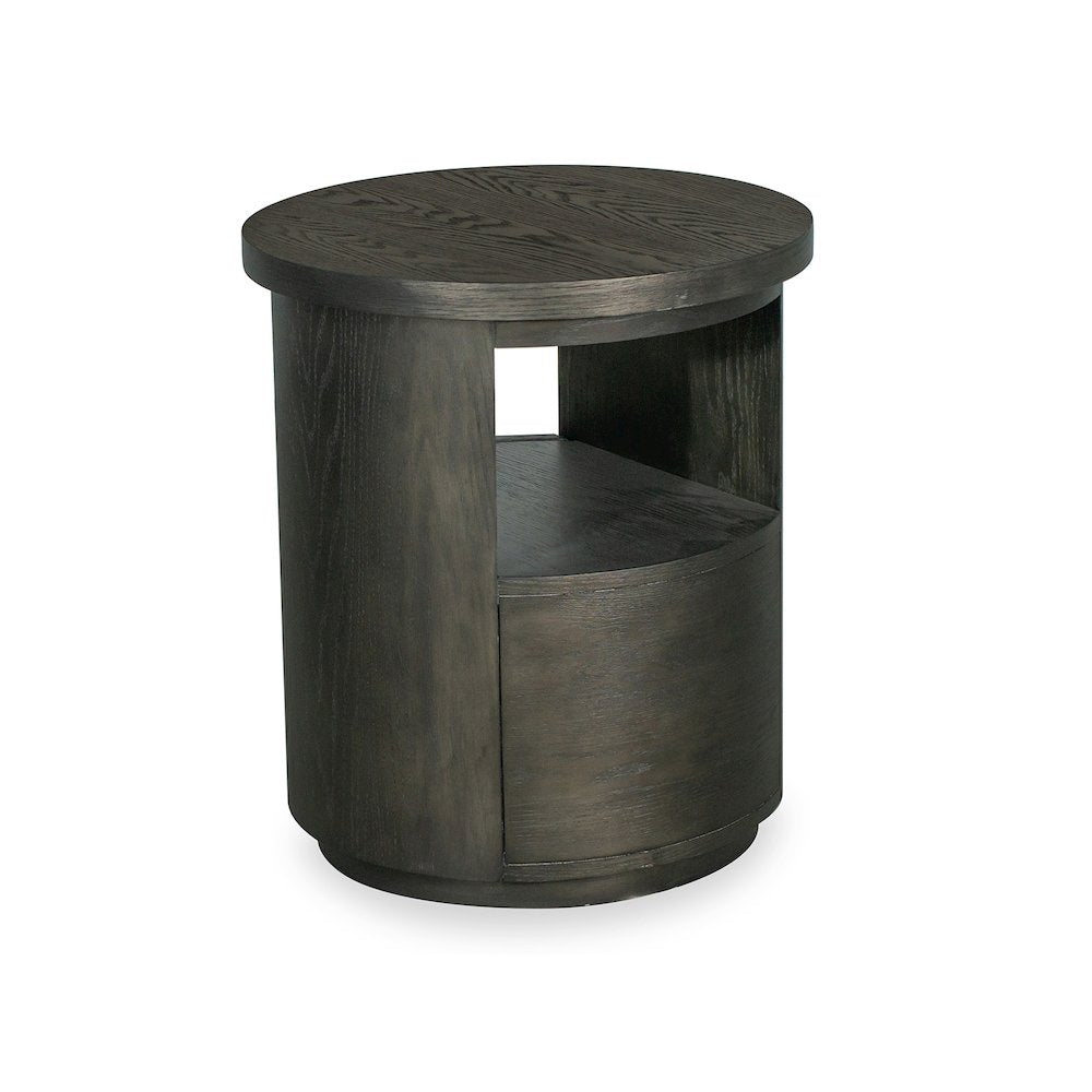 Bosley Coffee Bean Round End Table