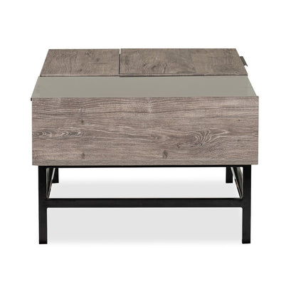 Fenwick Whitetail Brown And Smoke Glass Rectangular Lift Top Cocktail Table