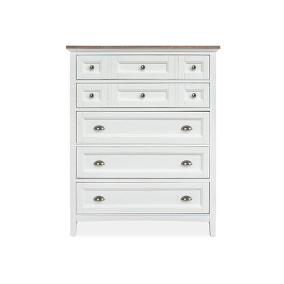 Heron Cove Chalk White And Dovetail Grey 2 Tone Drawer Chest
