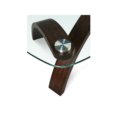 Allure Hazelnut Pie Shaped Cocktail Table