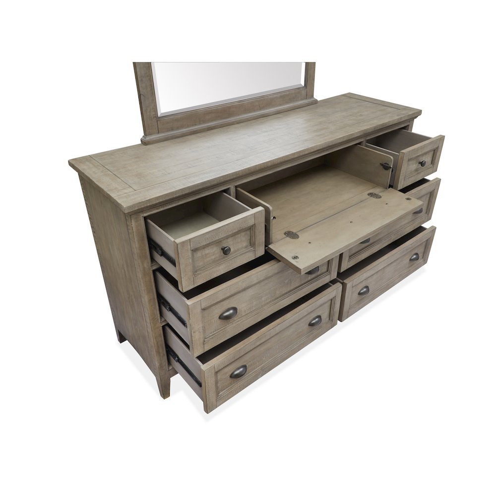 Paxton Place Dovetail Grey Drawer Dresser