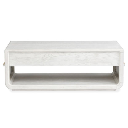 Sunset Cove Moonlight Pearl Rectangular Cocktail Table With Casters
