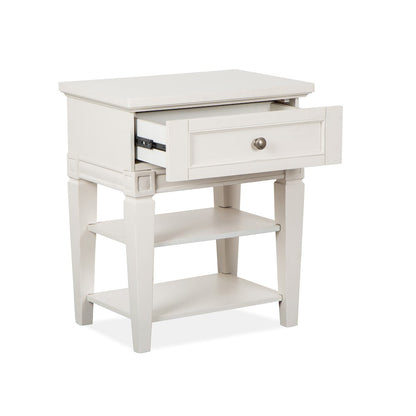 Willowbrook Egg Shell White With Slight Rub Through Open Nightstand