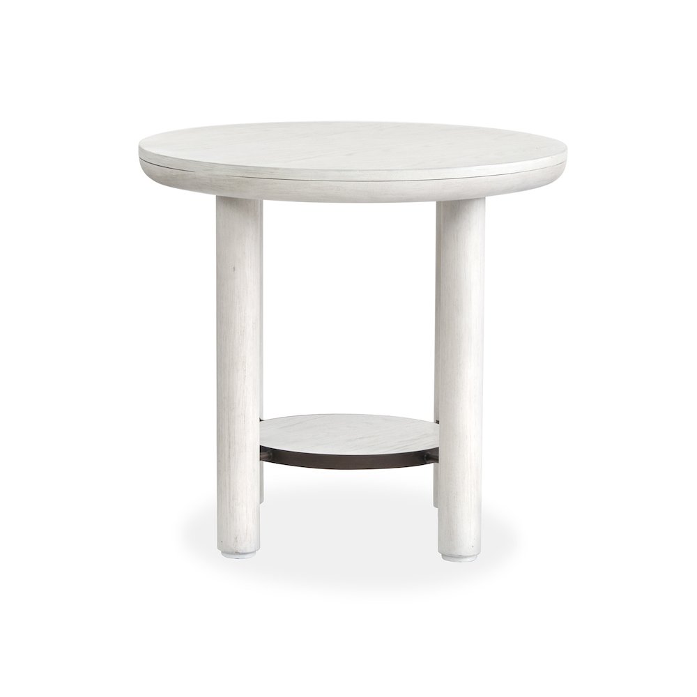Sunset Cove Moonlight Pearl Round End Table