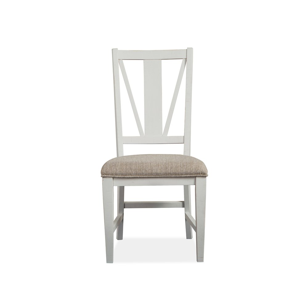 Heron Cove Chalk White And Dovetail Grey Upholstered Side Chair Two Pack