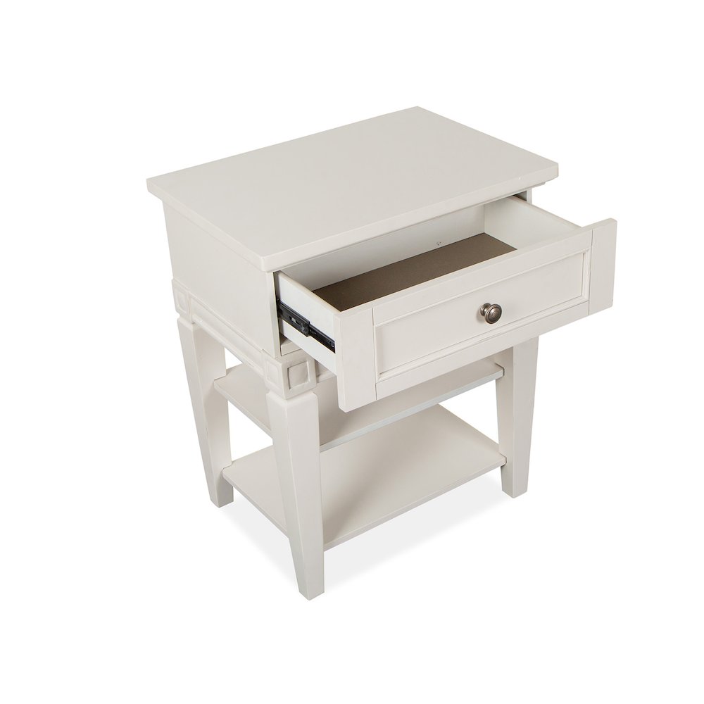 Willowbrook Egg Shell White With Slight Rub Through Open Nightstand