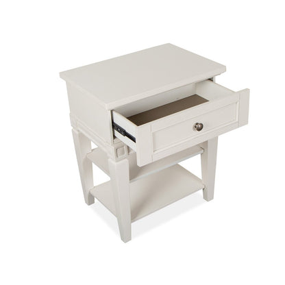 Willowbrook Egg Shell White With Slight Rub Through Open Nightstand