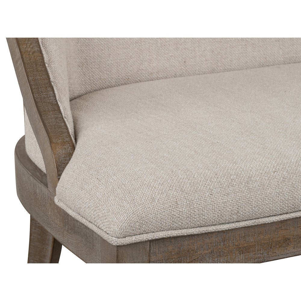 Lancaster Dovetail Grey Upholstered Bench