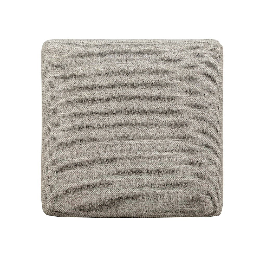 Lindon Belgian Wheat Grey Upholstered Stool
