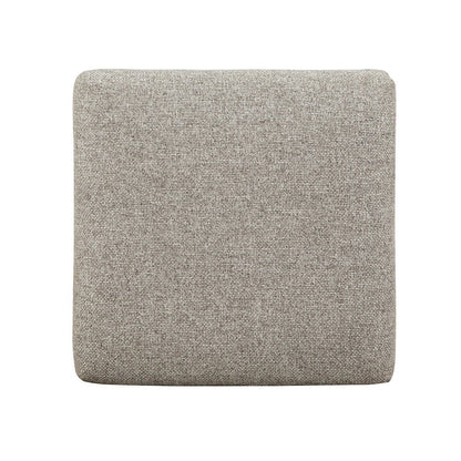 Lindon Belgian Wheat Grey Upholstered Stool