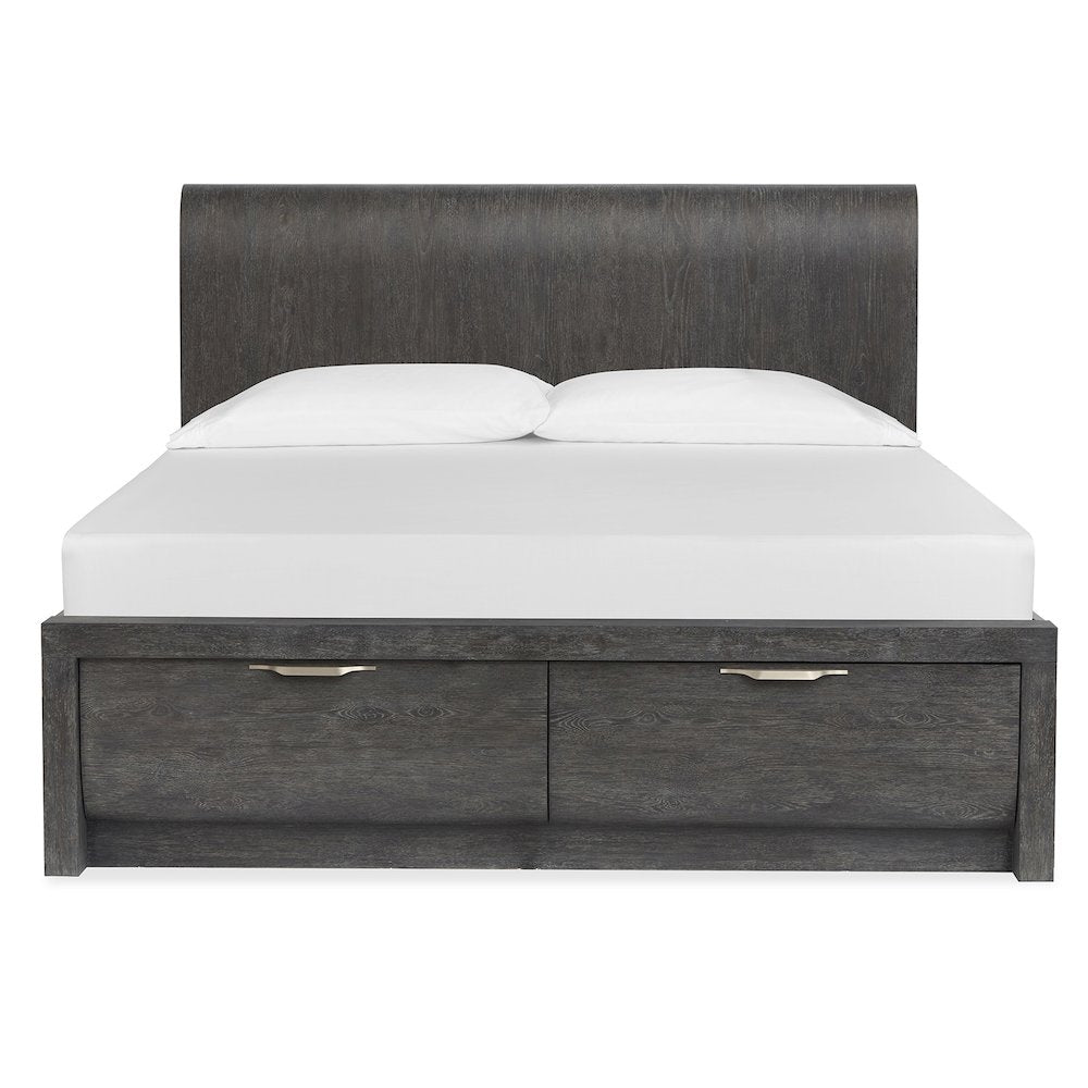 Kinsley Black Heron King Panel Storage Bed