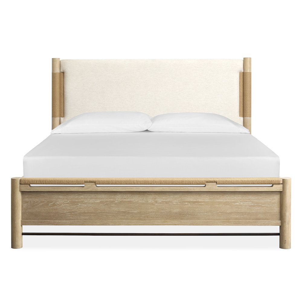 Sunset Cove Sanibel Brown King Panel Upholstered Bed