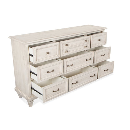 Newport Alabaster Drawer Dresser With Landscape Mirror